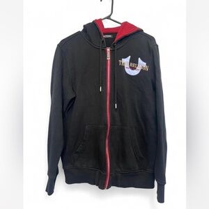 True Religion Red and Black Hoodie